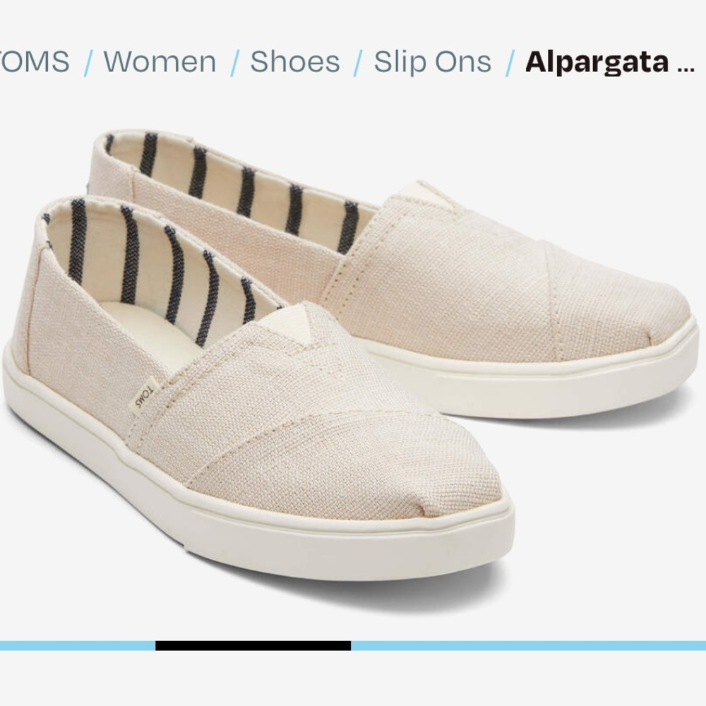 Like new Toms Alpargata, size 9.5